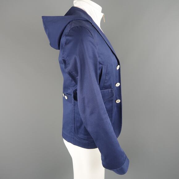 DSQUARED2 36 Navy Hooded Jacket Vest - Picture 4 of 11